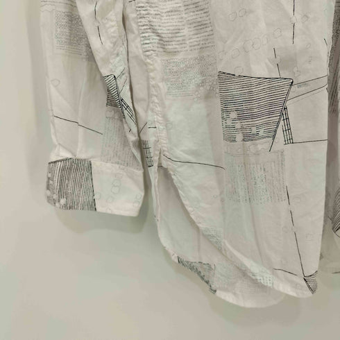 エンジニアードガーメンツ Engineered Garments 総柄 バンドカラー 総柄 長袖 シャツ メンズ import:XS